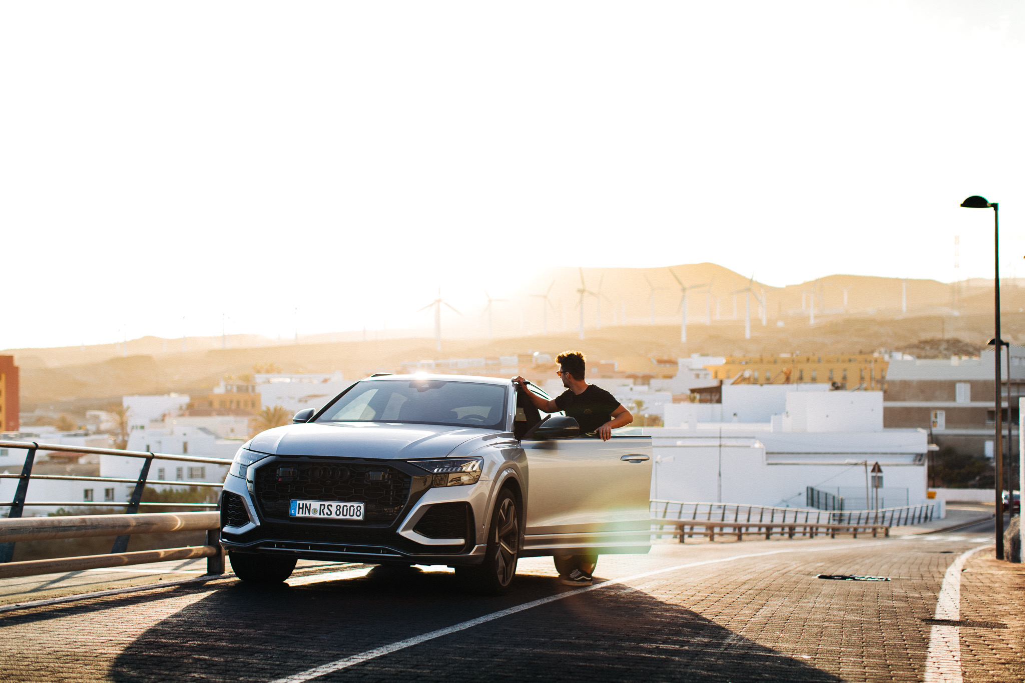 Audi-RSQ8-Small-Town-Tenerife-Sunset